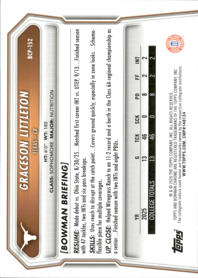 Graceson Littleton card back
