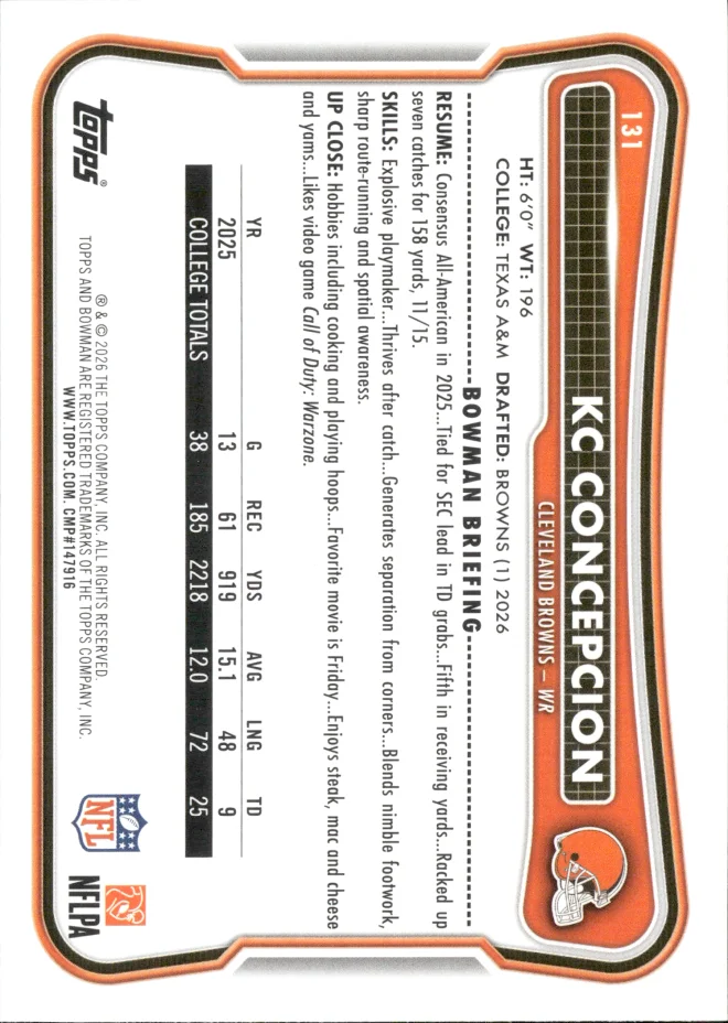 KC Concepcion card back