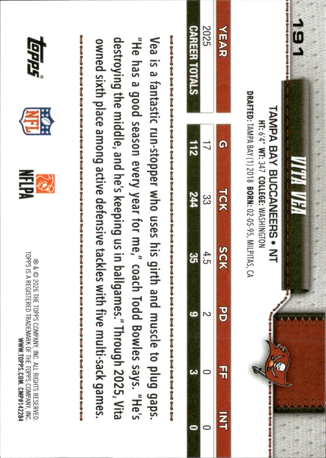 Vita Vea card back