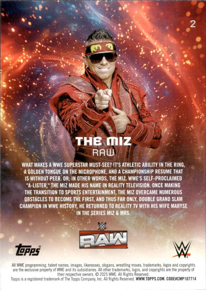 The Miz card back