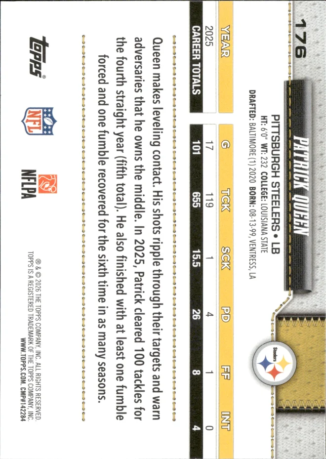 Patrick Queen card back