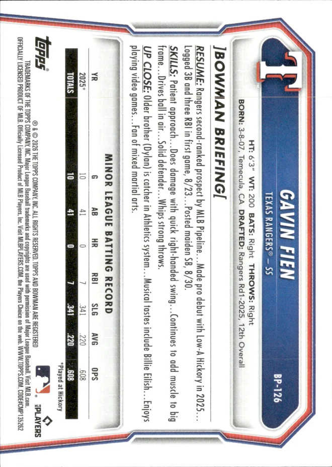 Gavin Fien card back