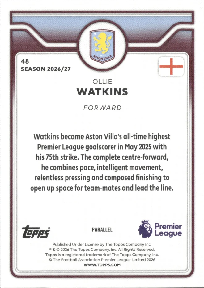 Ollie Watkins card back