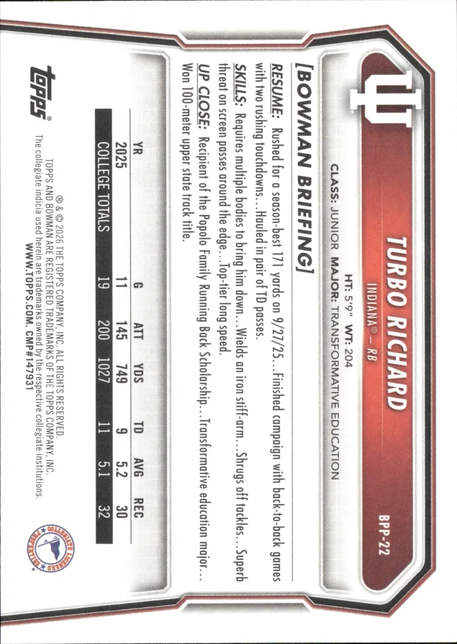Turbo Richard card back