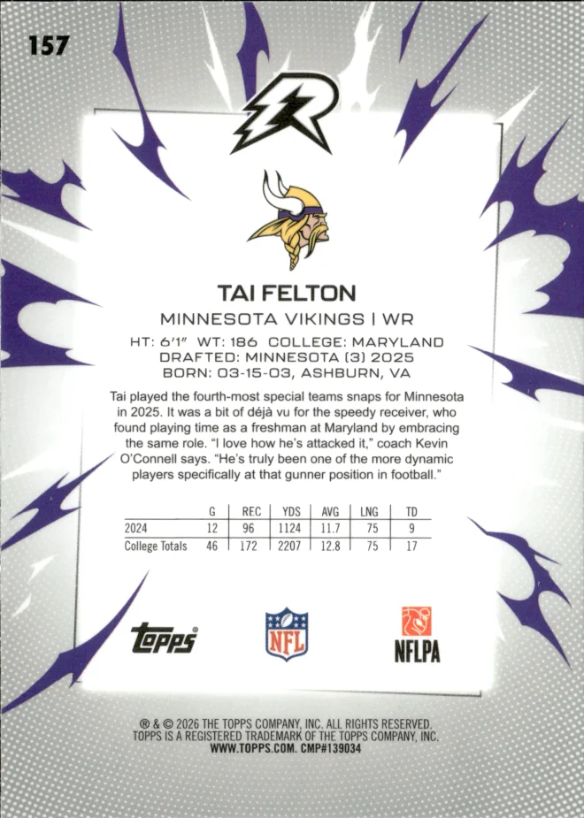Tai Felton card back