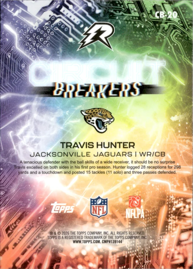 Travis Hunter card back
