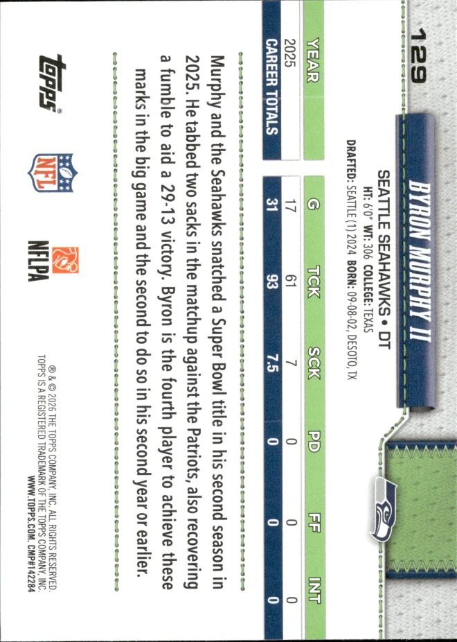 Byron Murphy II card back