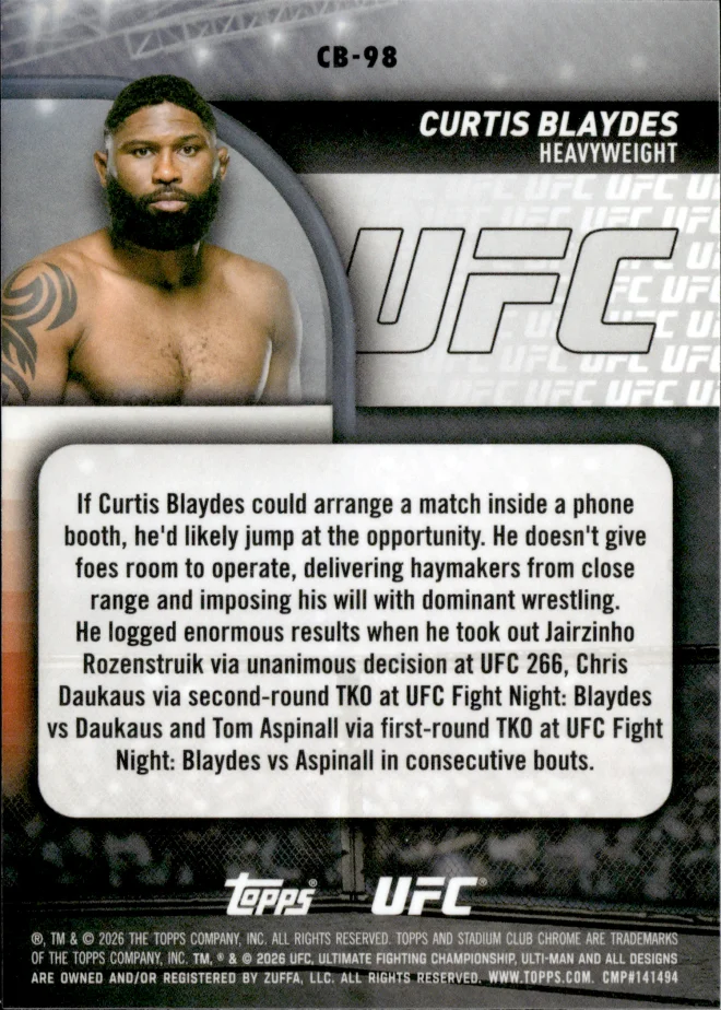 Curtis Blaydes card back