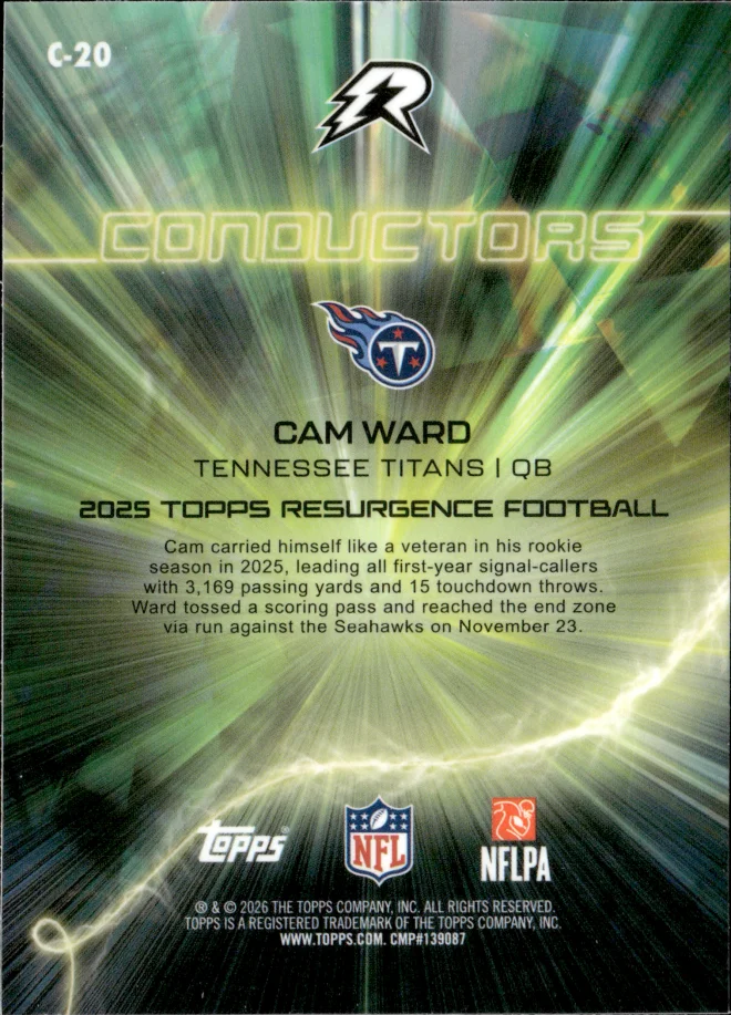 Cam Ward card back