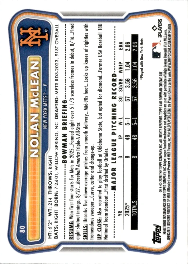 Nolan McLean card back
