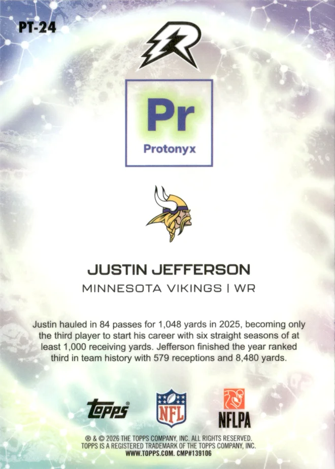 Justin Jefferson card back