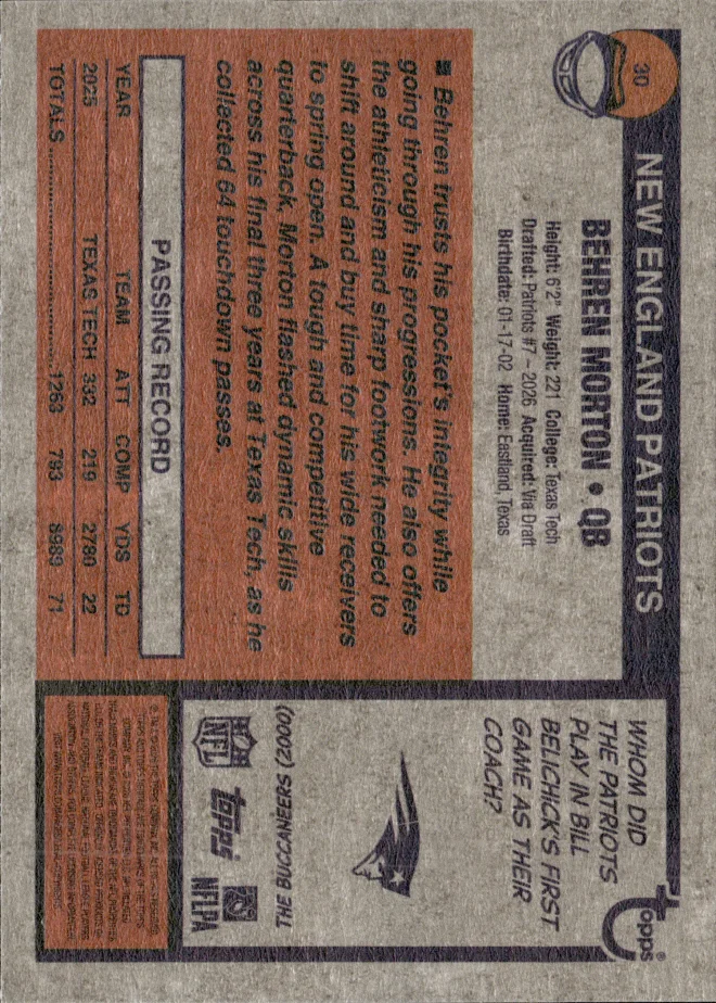Behren Morton card back