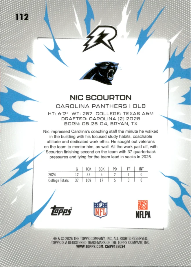Nic Scourton card back