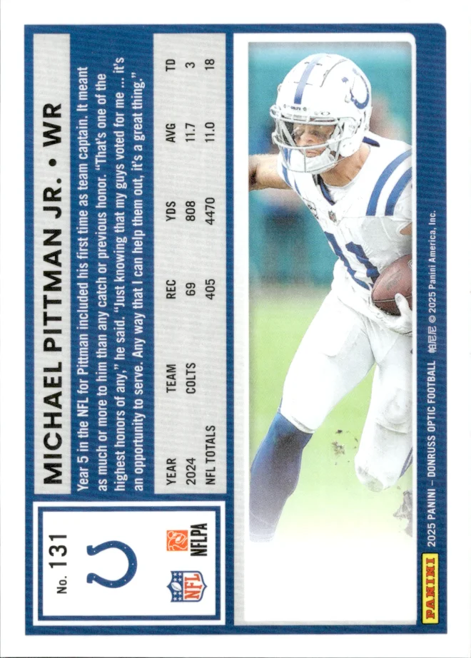 Michael Pittman Jr. card back