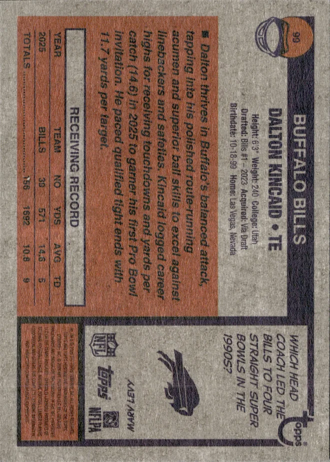 Dalton Kincaid card back
