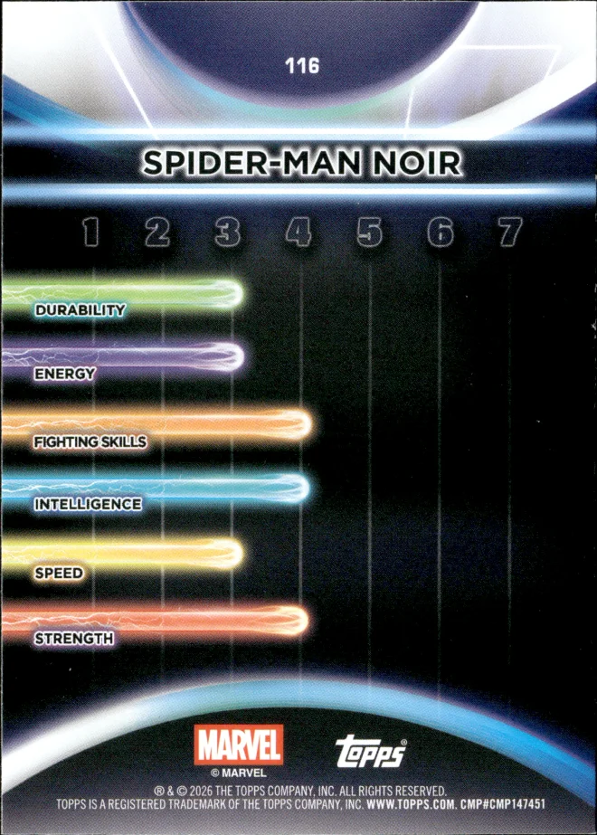Spider-Man Noir card back
