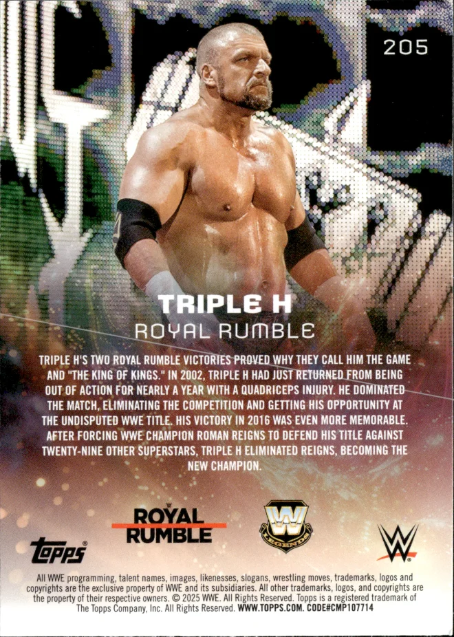 Triple H card back