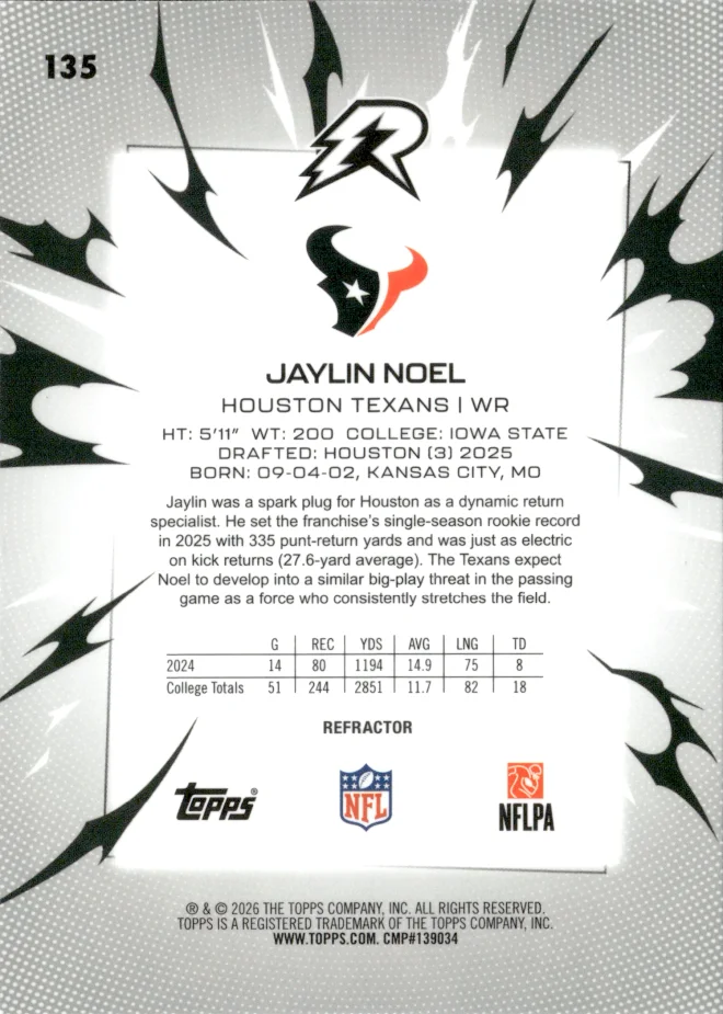 Jaylin Noel card back