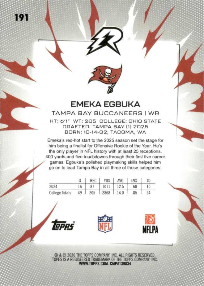 Emeka Egbuka card back