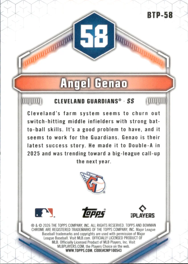 Angel Genao card back