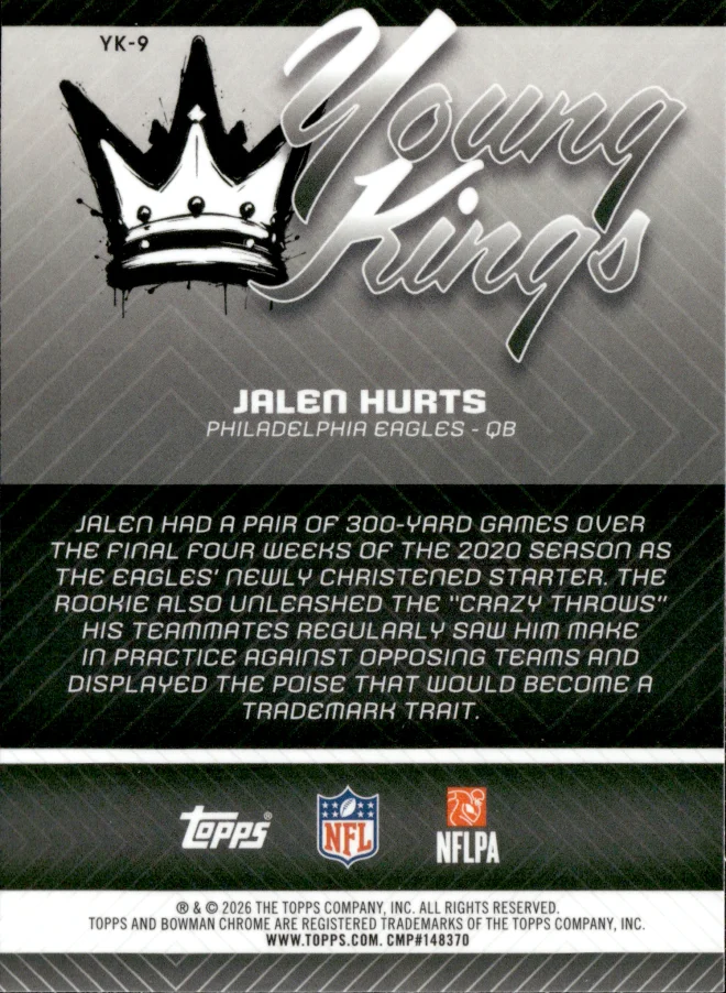 Jalen Hurts card back