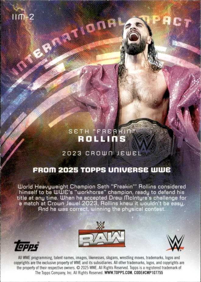 Seth "Freakin" Rollins card back