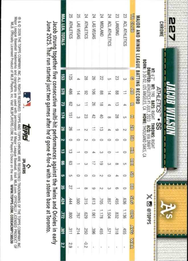 Jacob Wilson card back