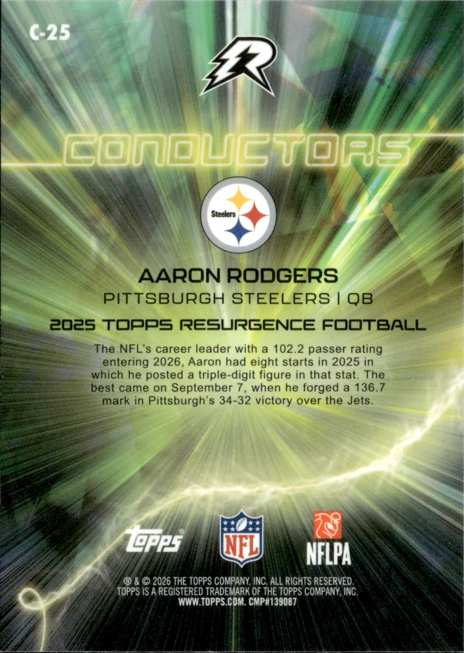 Aaron Rodgers card back