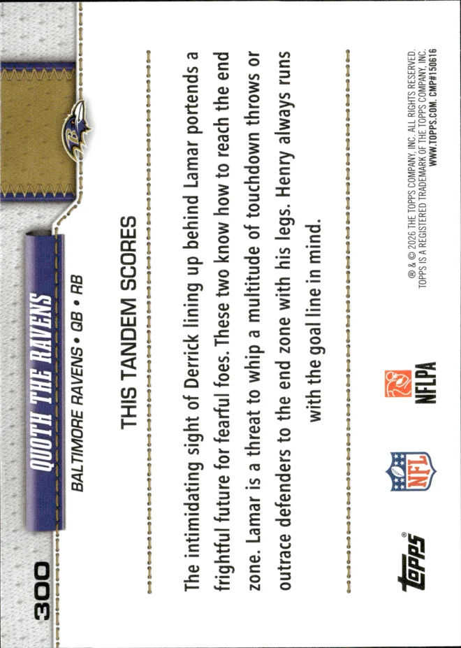 Quoth the Ravens card back