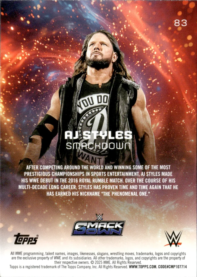 AJ Styles card back
