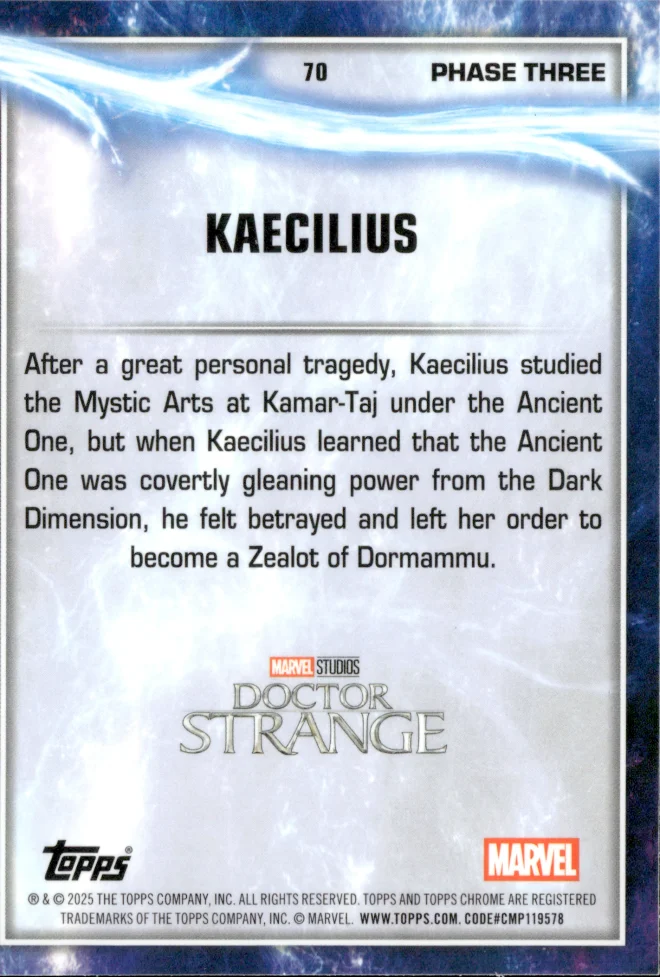 Kaecilius card back