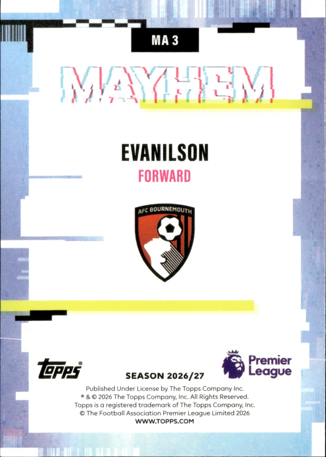 Evanilson card back