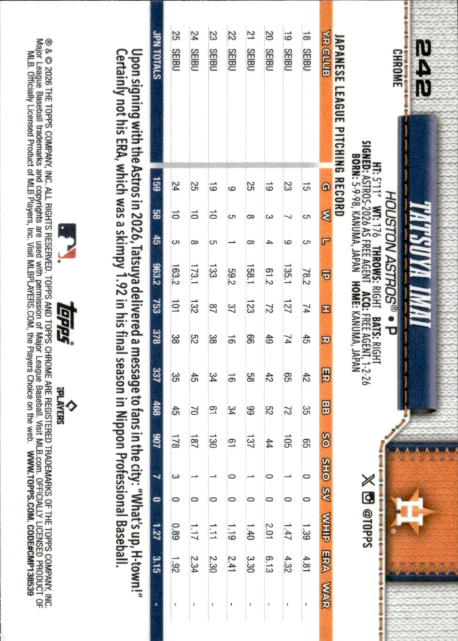 Tatsuya Imai card back