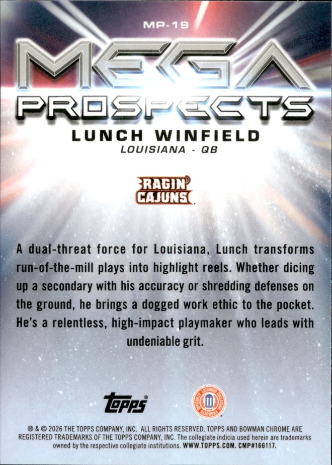 Lunch Winfield card back