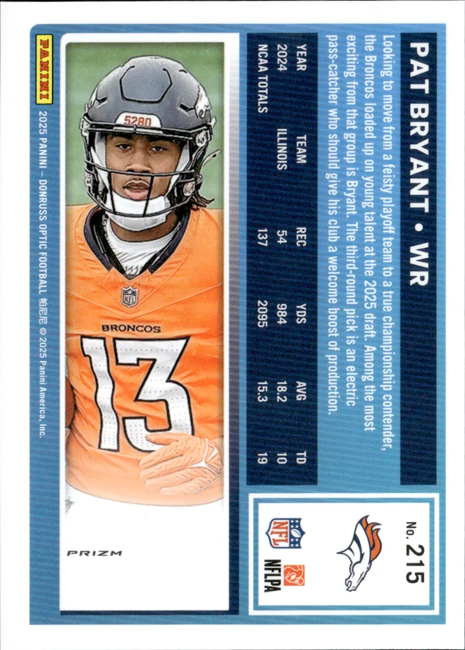 Pat Bryant card back