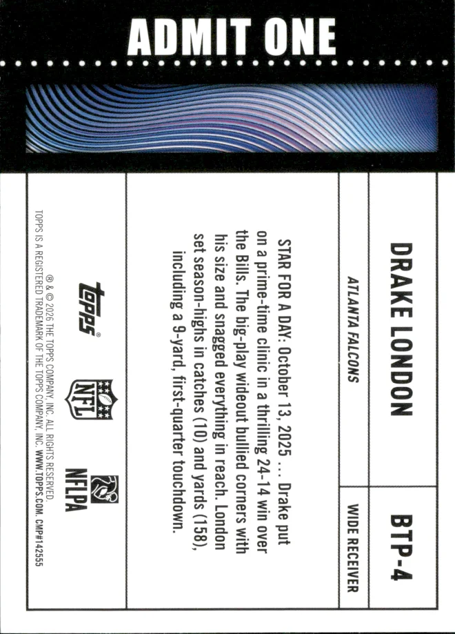 Drake London card back