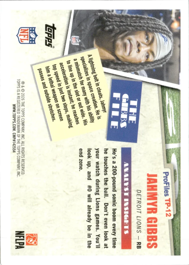 Jahmyr Gibbs card back