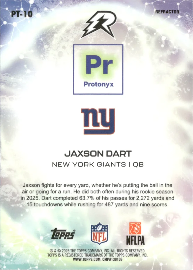 Jaxson Dart card back