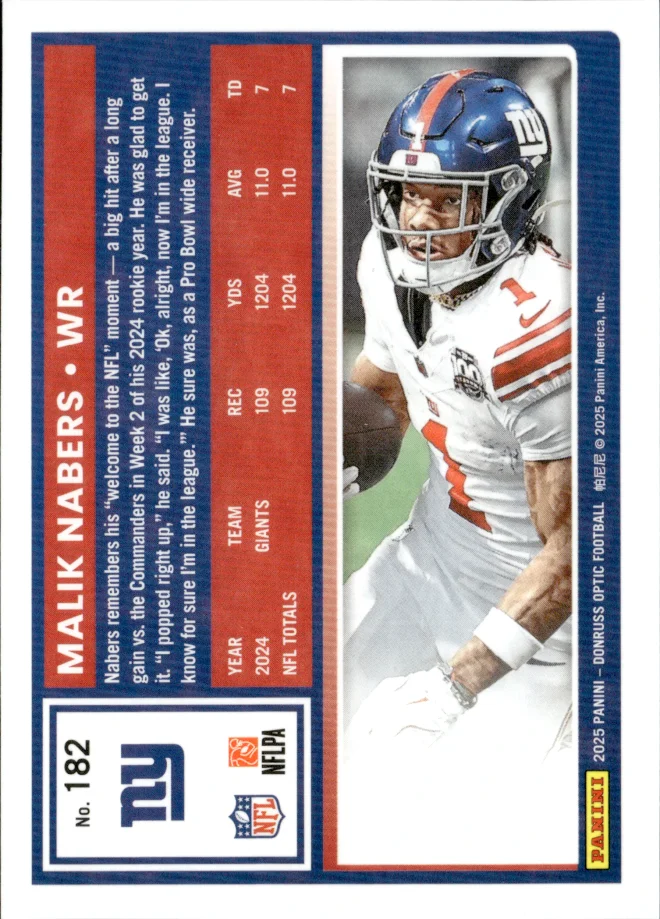 Malik Nabers card back