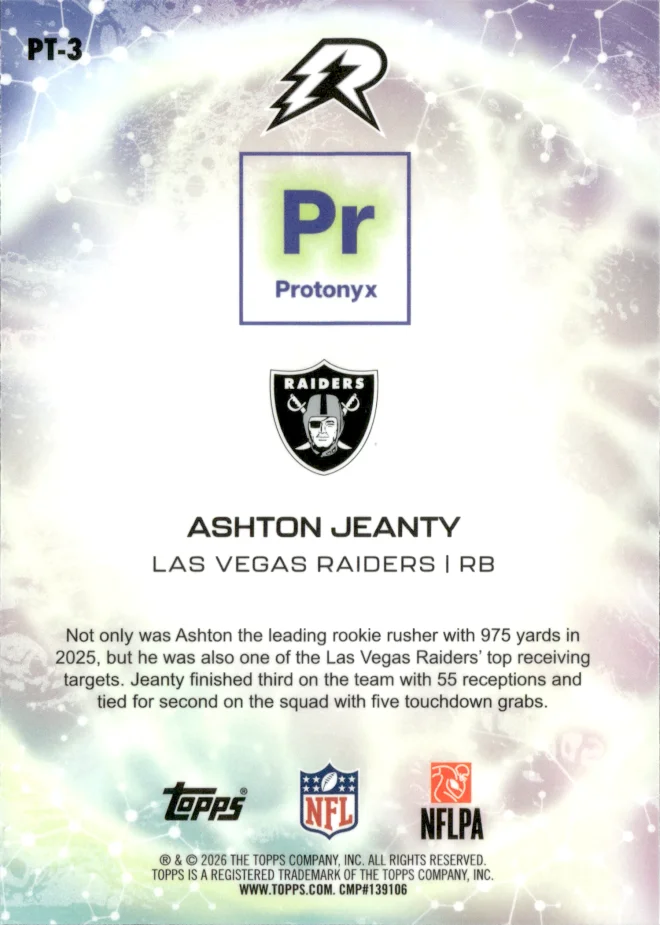 Ashton Jeanty card back