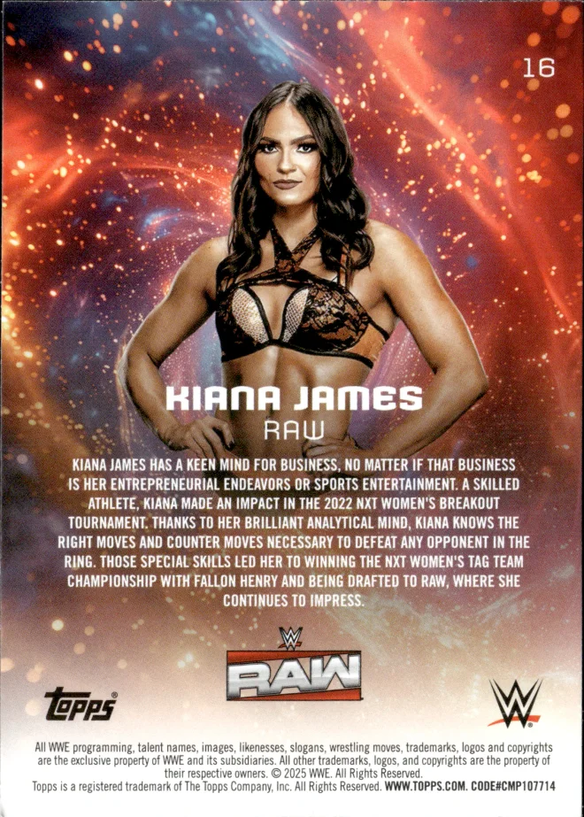 Kiana James card back