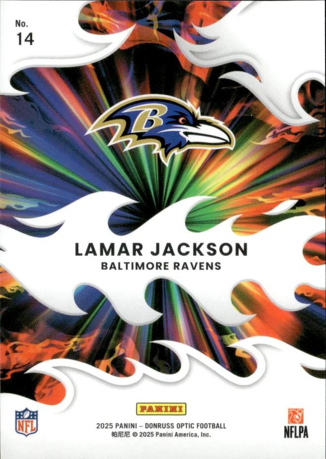 Lamar Jackson card back