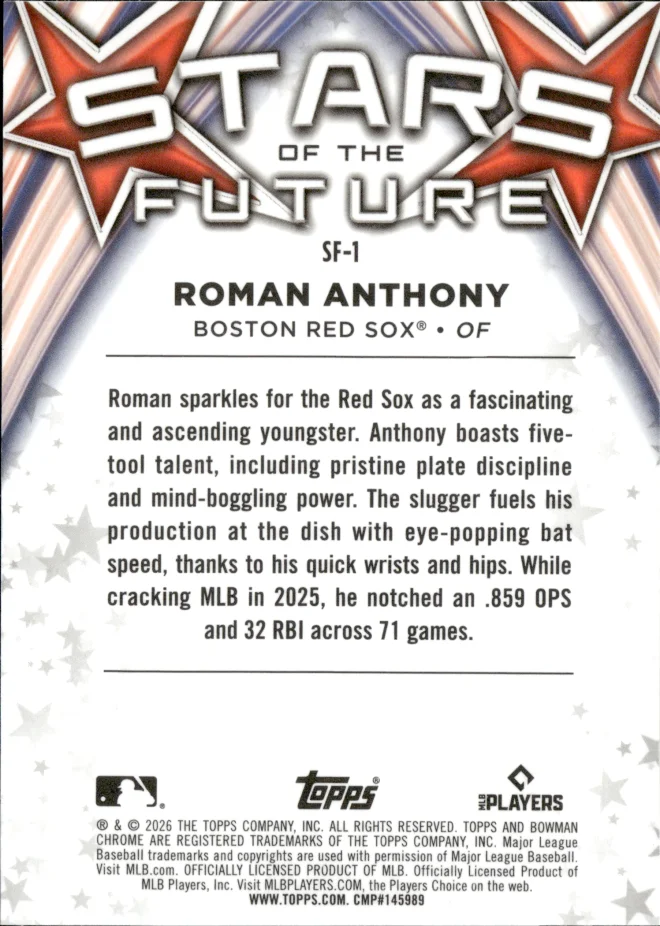 Roman Anthony card back