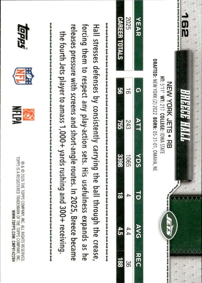 Breece Hall card back