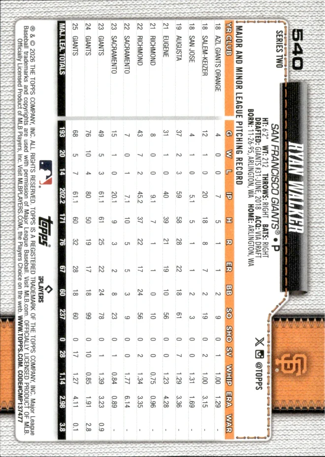 Ryan Walker card back