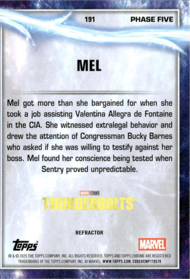 Mel card back