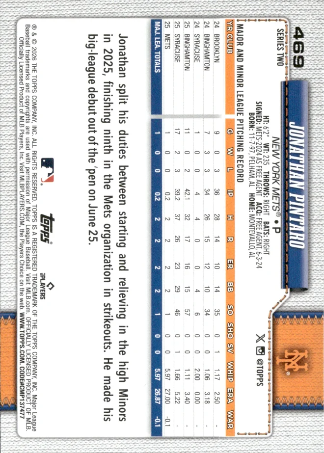 Jonathan Pintaro card back