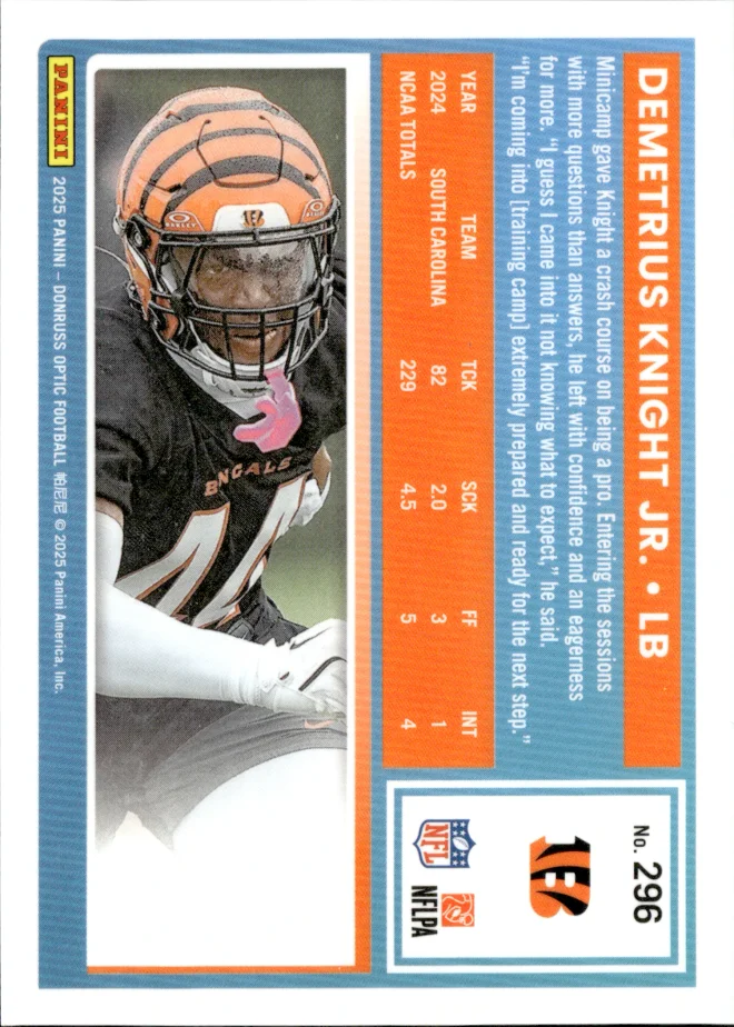 Demetrius Knight Jr. card back