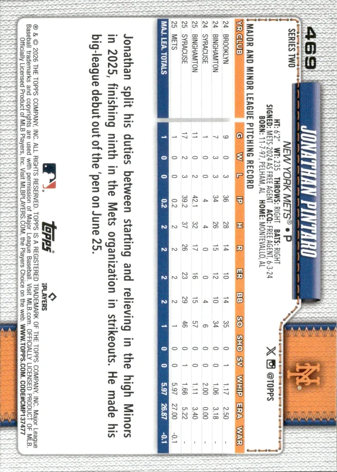 Jonathan Pintaro card back