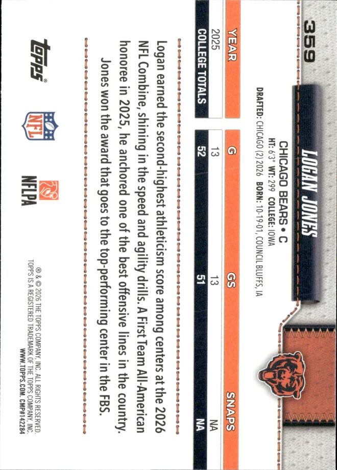 Logan Jones card back